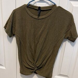 Olive Green Knotted Women’s Top